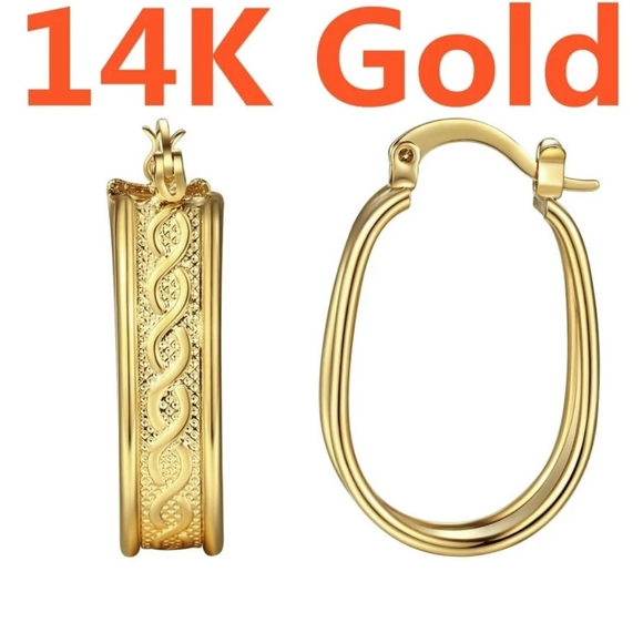 Jewelry - 🎀14k Turkish Oval Hoops